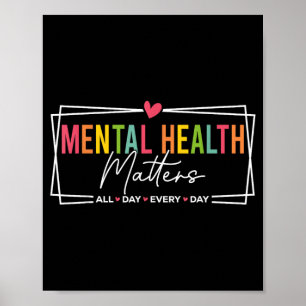 Póster Salud Mental Todos los Días Inspirador