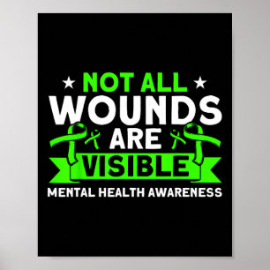Póster Salud No Todas Las Heridas Visible Aviso De Salud 