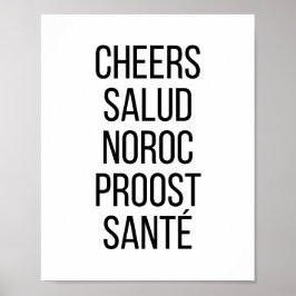 Póster Salud Noroc Proost Sante