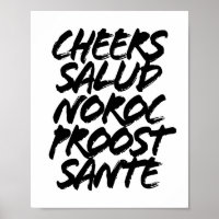 Salud Noroc Proost Sante Grunge Caps
