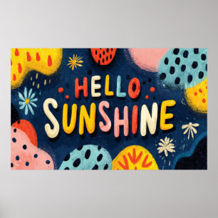 Póster Saludable Saludo "Hello Sunshine"