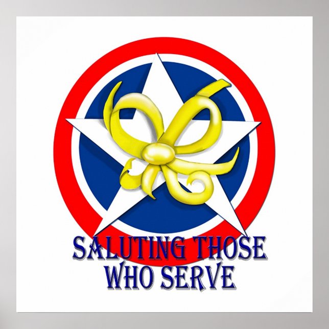 Póster Saludo a los que sirven (Frente)