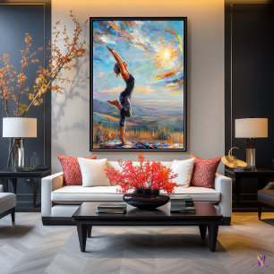 Póster Saludo al sol - Equilibrio interior en expresión