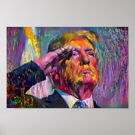 Póster Saludo de Trump - Estilo de Nueva Orleans -