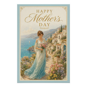 Póster Saludo del Día de la Madre Serenidad Costera