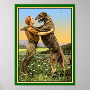 Póster "Saludo del Wolfhound irlandés "