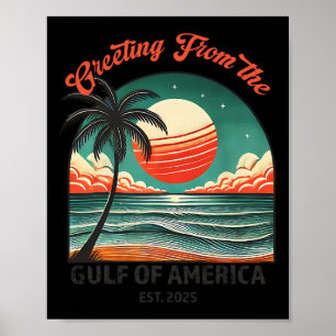 Póster Saludo Desde El Golfo De Los Ee.Uu. Divertido Trum