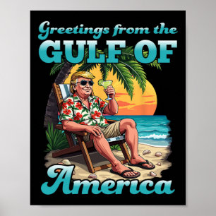 Póster Saludo Desde El Golfo Patriótico De Ee.Uu.