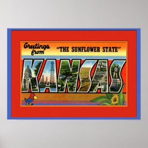 Póster Saludo grande de la letra de Kansas