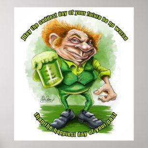 Póster Saludo irlandés por el Día de San Patrón.