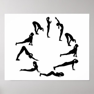 Póster Saludo solar de yoga