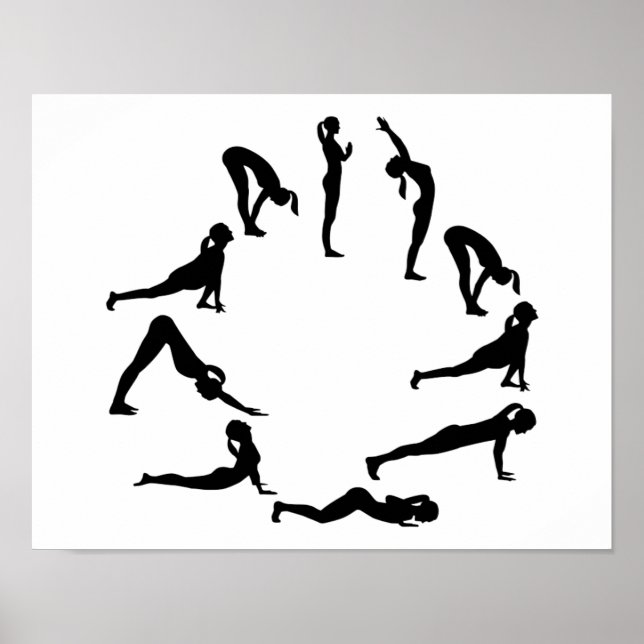 Póster Saludo solar de yoga (Frente)