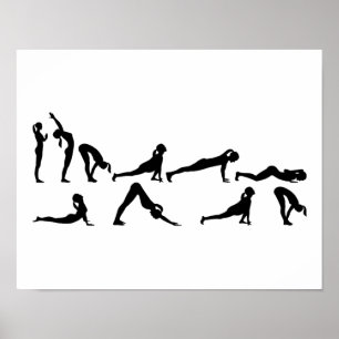 Póster Saludo solar de yoga