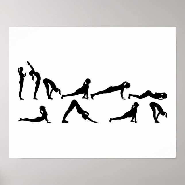 Póster Saludo solar de yoga (Frente)