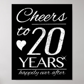 Póster Saludos A 20 Años Parejas Casadas 20 Boda Y