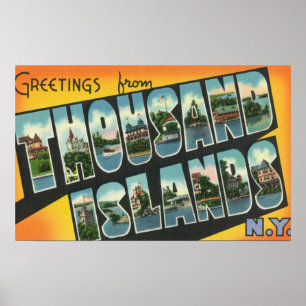 Póster Saludos a partir de mil islas, Nueva York