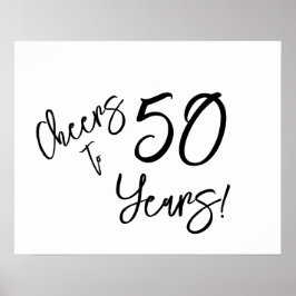 Póster Saludos a Poster de 50 años