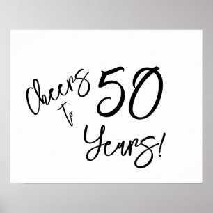 Póster Saludos a Poster de 50 años