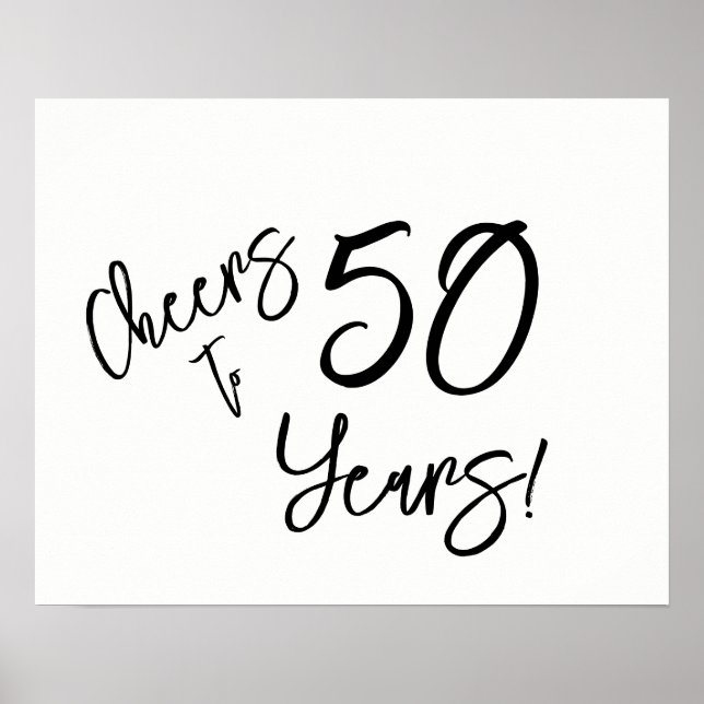 Póster Saludos a Poster de 50 años (Frente)
