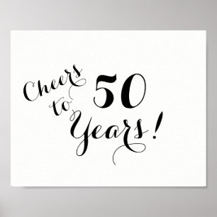 Póster Saludos a Poster de 50 años