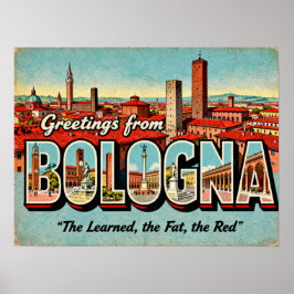 Póster Saludos antiguos del Poster Boloñés