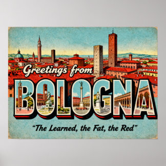 Póster Saludos antiguos del Poster Boloñés