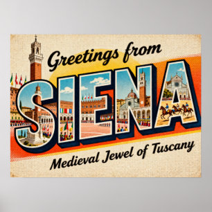 Póster Saludos antiguos del Poster de Siena