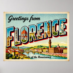 Póster Saludos antiguos del Poster Florence