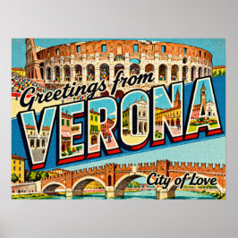 Póster Saludos antiguos del Poster Verona