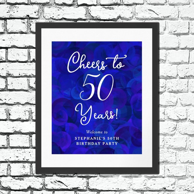 Póster Saludos azules reales a 50 años 50 cumpleaños (Subido por el creador)