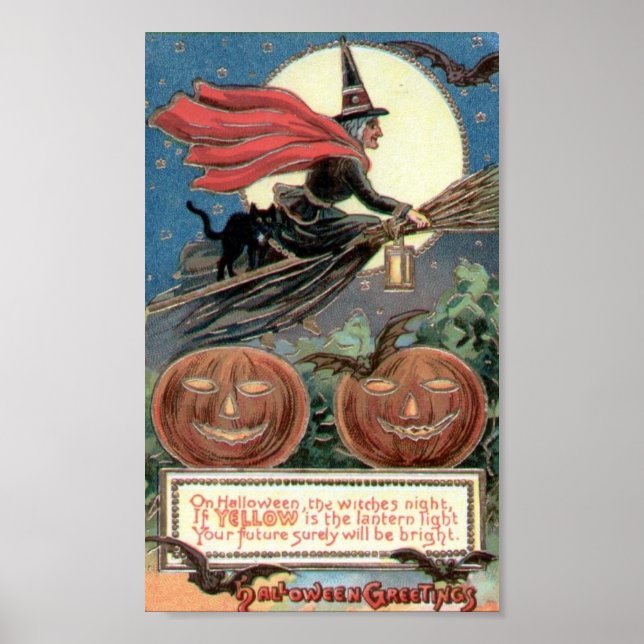 Póster Saludos de Halloween (Frente)