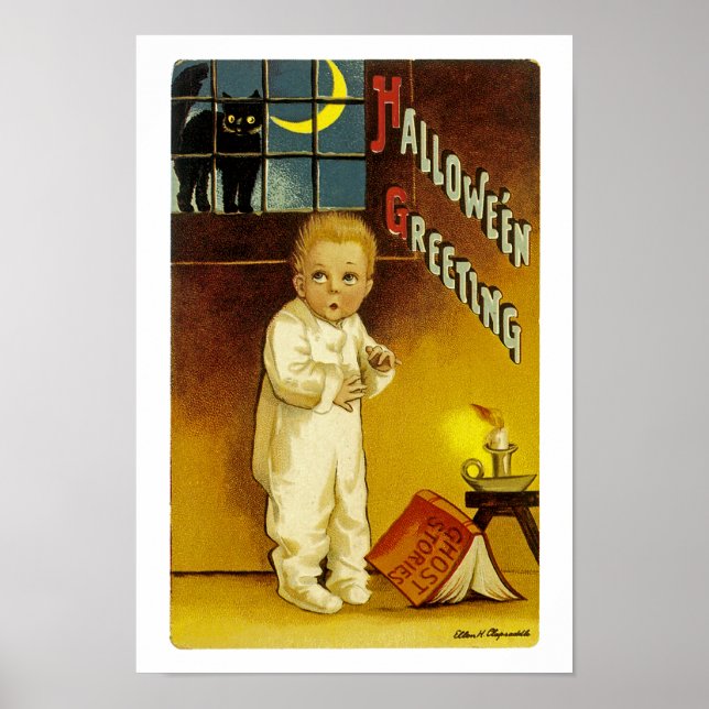 Póster Saludos de Halloween (Frente)