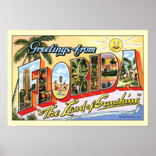 Póster Saludos de la Florida