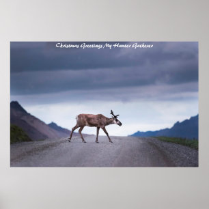 Póster Saludos de Navidad Mi Cazador Recolector