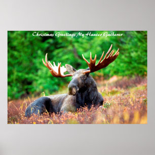Póster Saludos de Navidad Mi Cazador Recolector