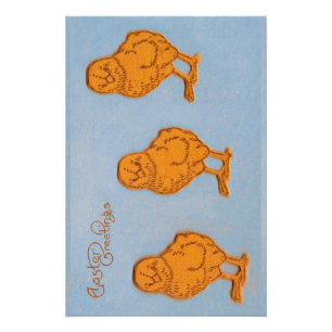 Póster Saludos de Pascua Chicles Azul