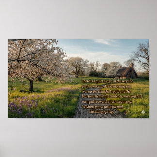 Póster Saludos de primavera