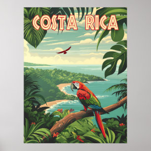 Póster Saludos de Pura Vida: Costa Rica Vintage