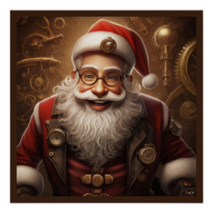 Póster Saludos de Santa Claus