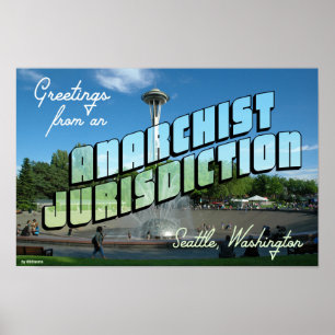 Póster ¡Saludos del Anarchist Seattle!