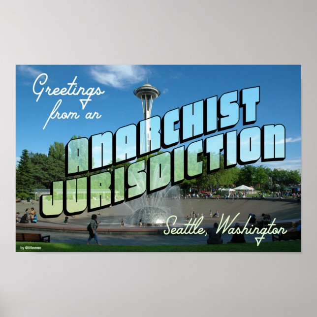 Póster ¡Saludos del Anarchist Seattle! (Frente)