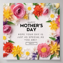 SALUDOS DEL DÍA DE LA MADRE EN LÍNEA + CARTEL