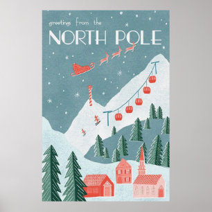 Póster Saludos Del Poster Del Polo Norte