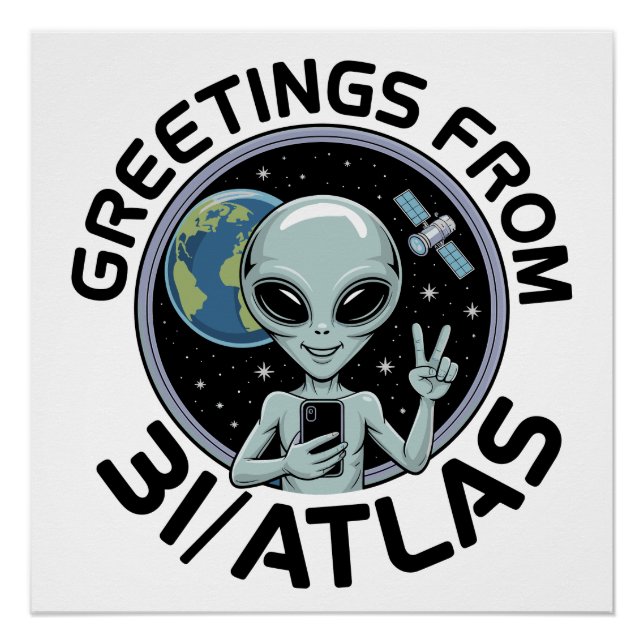 Póster Saludos desde 3I/ATLAS  (Anverso)