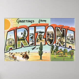 Póster Saludos desde Arizona, Antigua