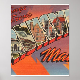 Póster Saludos desde Brunswick, Maine