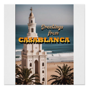 Póster Saludos desde Casablanca
