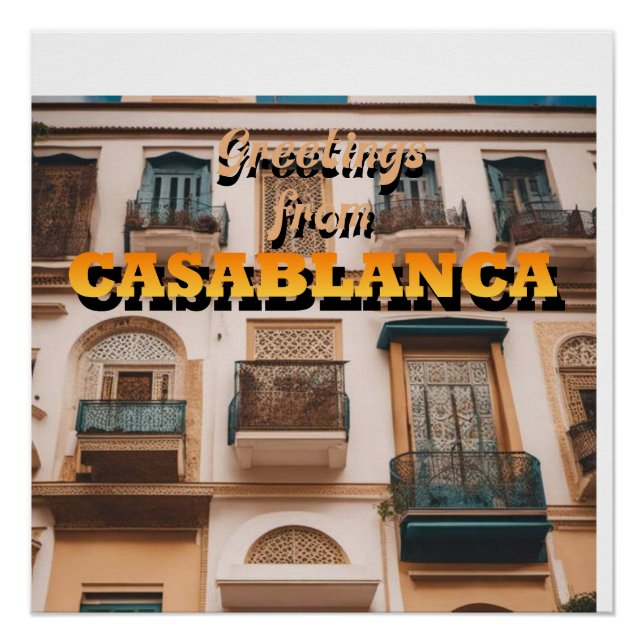 Póster Saludos desde CASABLANCA (Anverso)