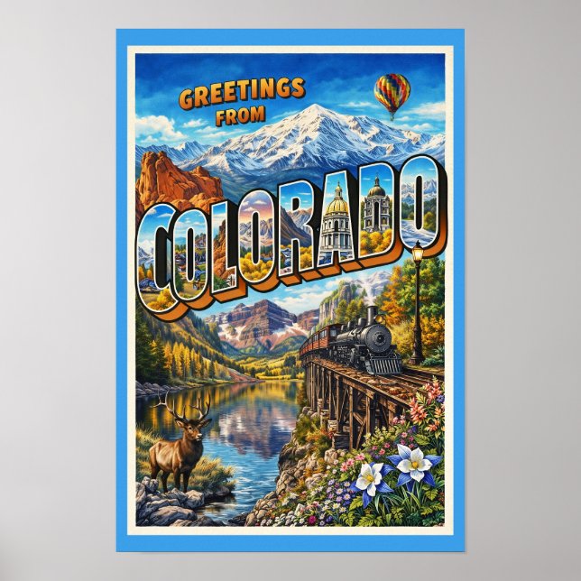 Póster Saludos desde Colorado (Frente)