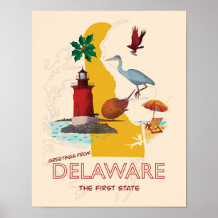 Póster Saludos desde Delaware